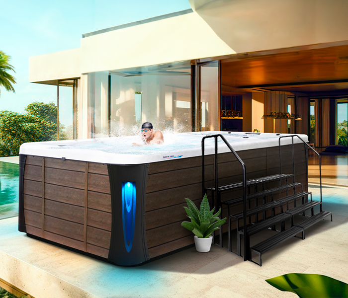 Calspas hot tub being used in a family setting - Hampton
